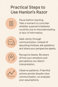 Hanlon's Razor rule (how people use this to bypass the bias) | Sahand Dadashi | www.sahanadadashi.com